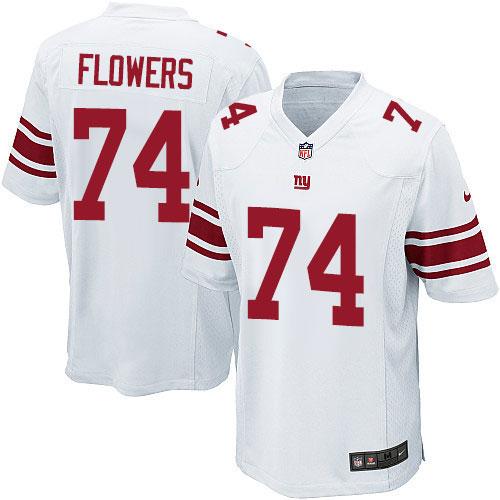 Nike Giants #74 Ereck Flowers White Youth Stitched NFL Elite Jersey